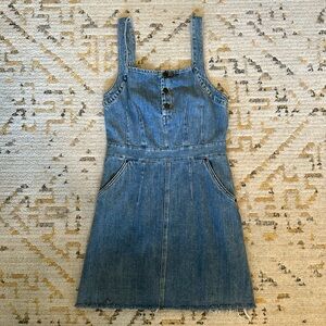 Denim overall dress